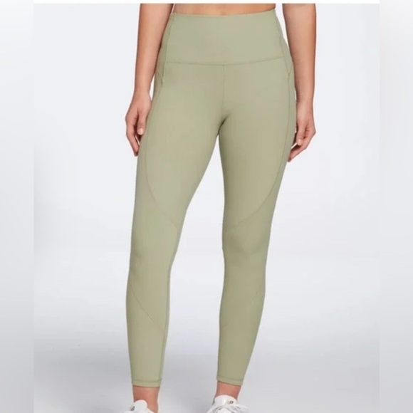 CALIA by Carrie Underwood High Rise 7/8 Legging Stay The Path Green Ribbed XL - Picture 1 of 8